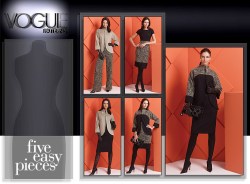 8606 VOGUE EASY LINED JACKET, EMPIRE DRESS, SKIRT, PANTS PATTERN 6-12 UNCUT